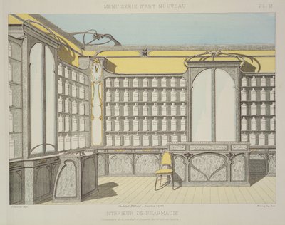 Interior de farmacia, ilustración de 
